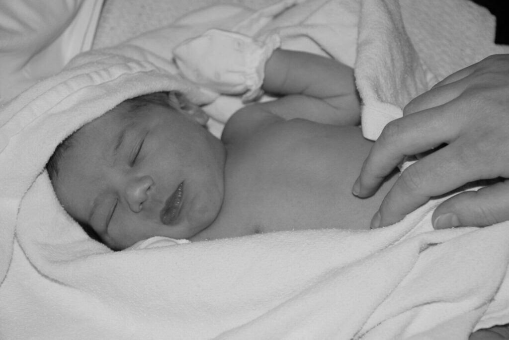 Newborn baby at Royal Berkshire Hospital